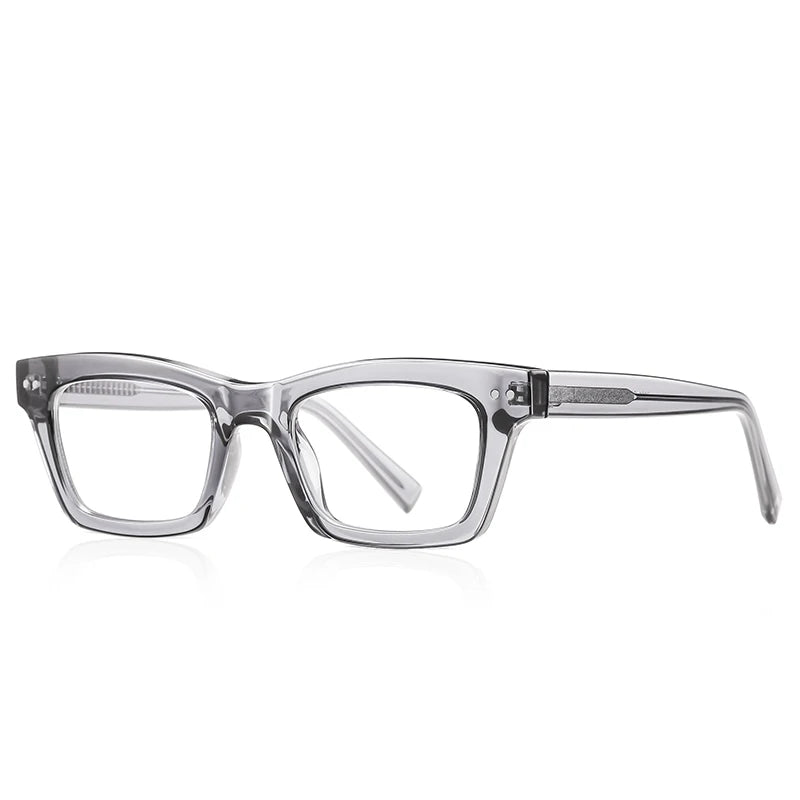 Reven Jate Unisex Full Rim Square Thick Tr 90 Alloy Eyeglasses 42191