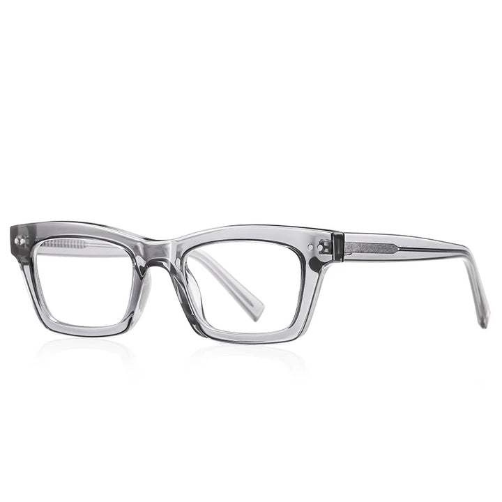 Reven Jate Unisex Full Rim Square Thick Tr 90 Alloy Eyeglasses 42191