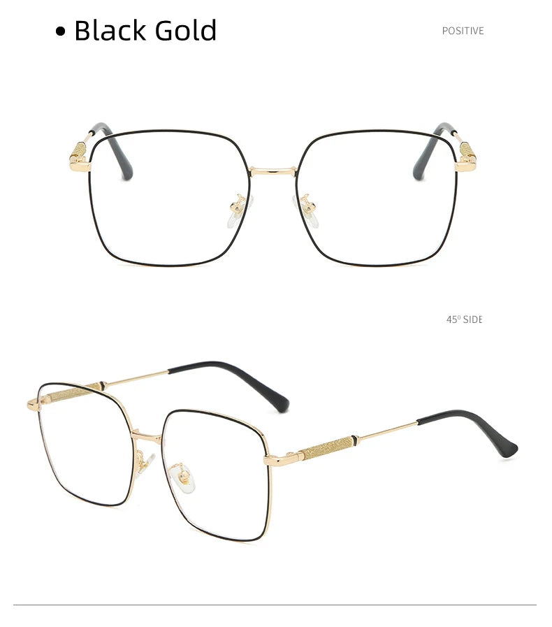 Kocolior Mens Full Rim Large Square Alloy Reading Glasses 8960 Reading Glasses Kocolior