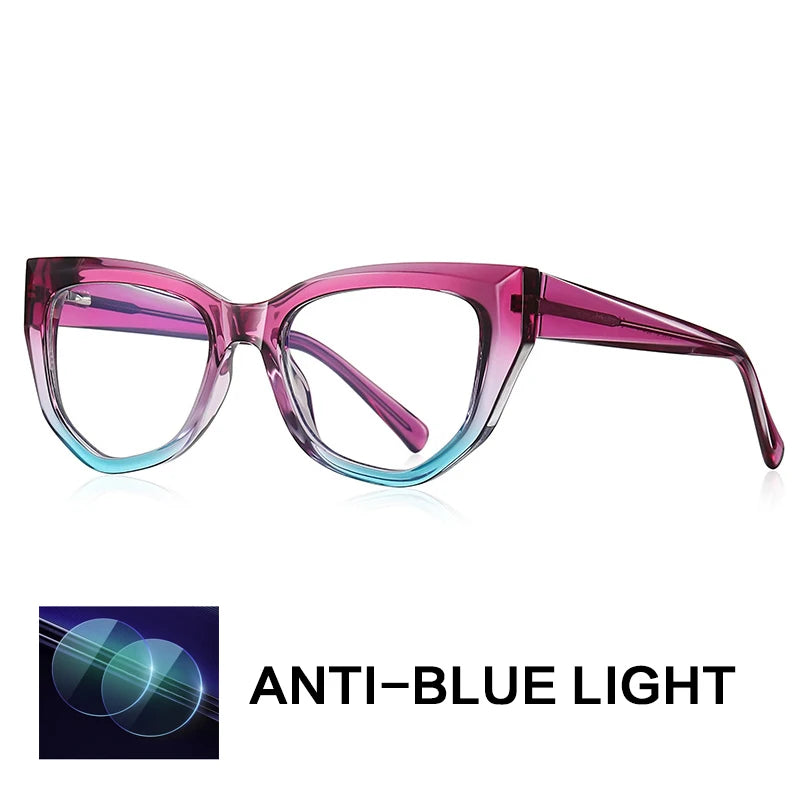 Gatenac Women's Full Rim Cat Eye Tr 90 Titanium Reading Glasses Gx2156