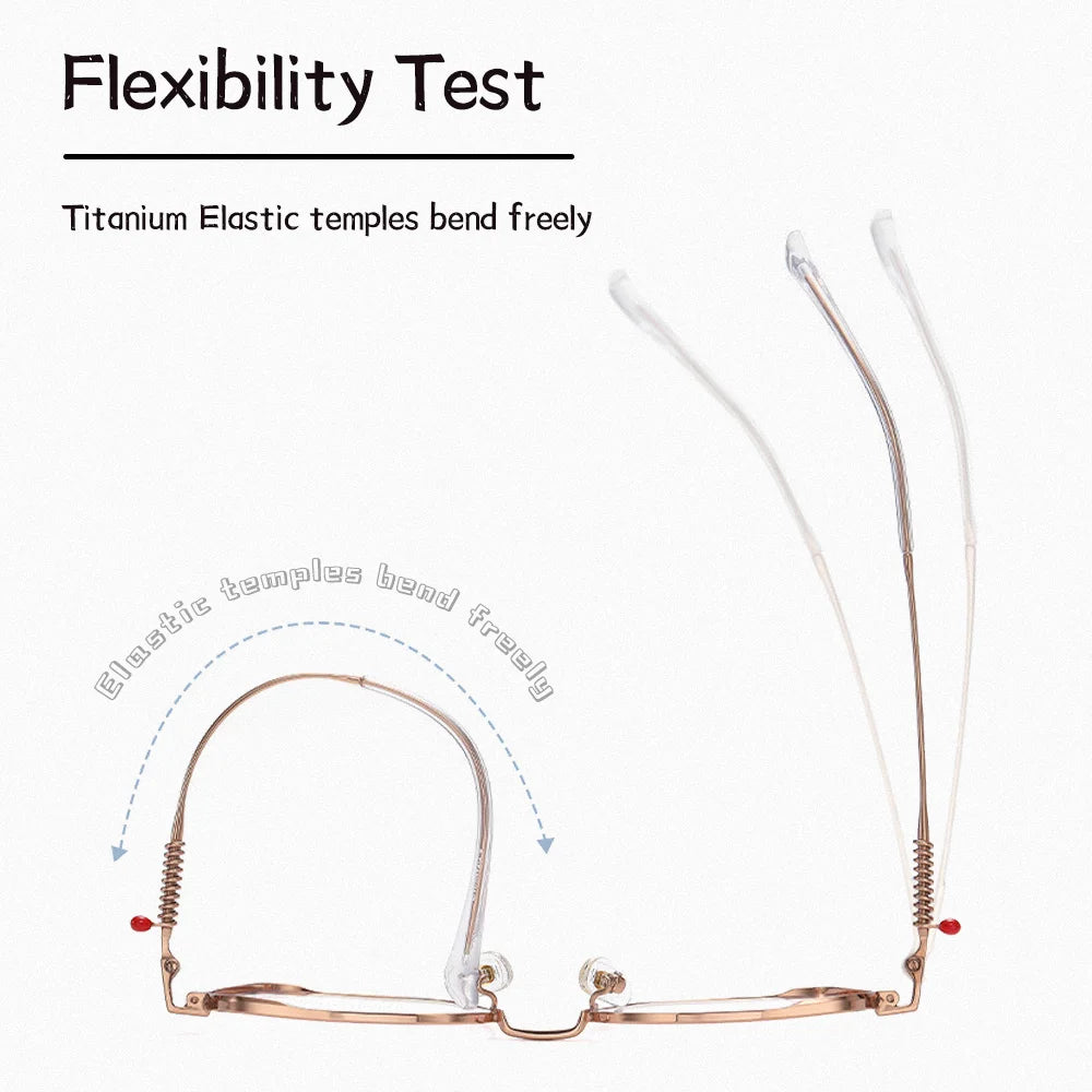 Ralferty Women's Full Rim Polygon Titanium Eyeglasses R6227 Full Rim Ralferty