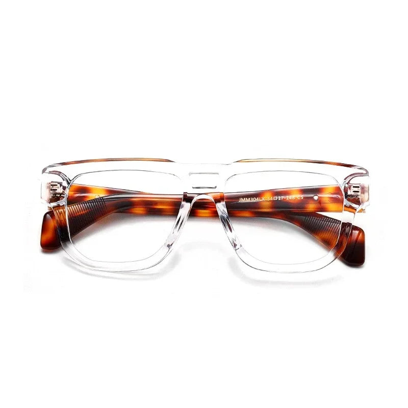 Muzz Unisex Full Rim Square Brow Line Thick Acetate Eyeglasses 416304