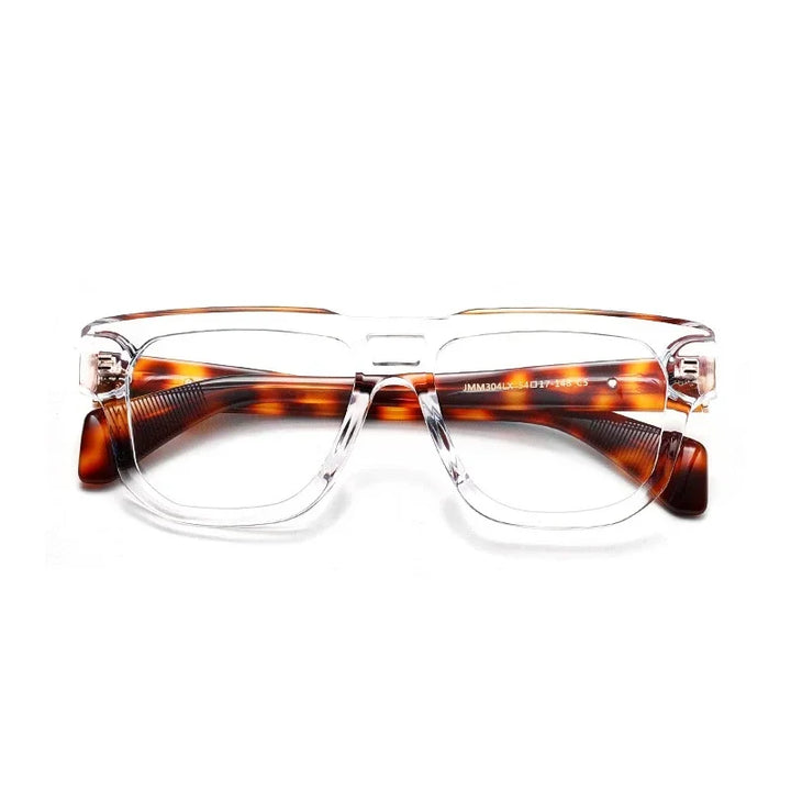 Muzz Unisex Full Rim Square Brow Line Thick Acetate Eyeglasses 416304