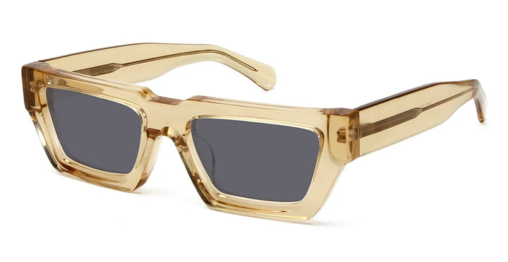 Esnbie Unisex Full Rim Brow Line Square Acetate Sunglasses 101023