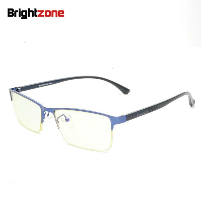Brightzone Unisex Semi Rim Square Alloy Eyeglasses 48803 Semi Rim Brightzone