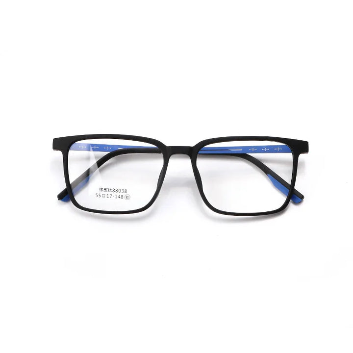 Xbora Unisex Full Rim Square Tr 90 Titanium Eyeglasses 88038