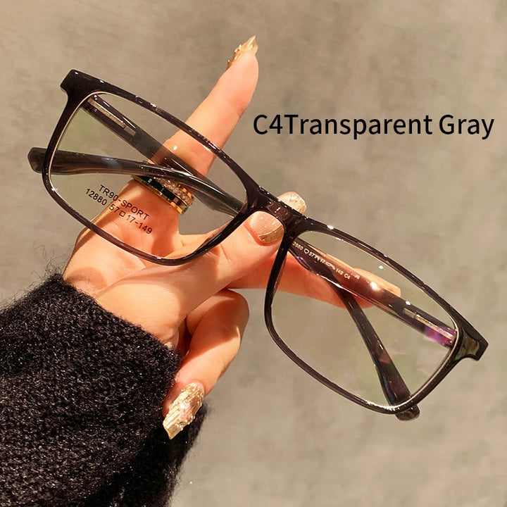 Xbora Unisex Full Rim Square Tr 90 Eyeglasses 12880