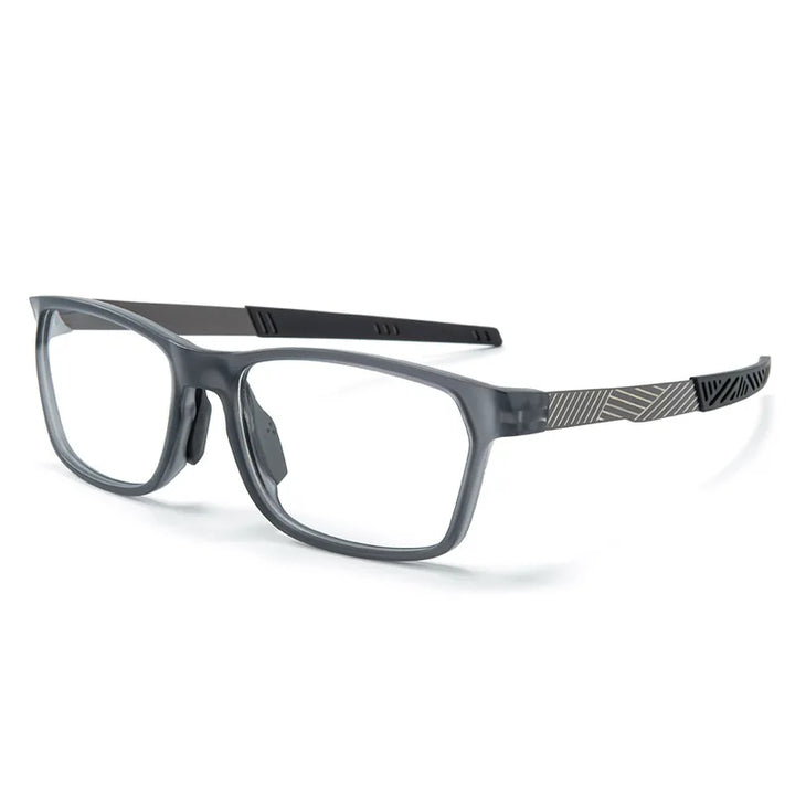 Yimaruili Unisex Full Rim Square Tr 90 Alloy Sport Eyeglasses 48086