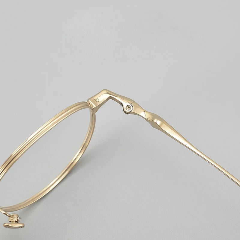 Muzz Unisex Full Rim Round Titanium Ip Plated Eyeglasses Ep87 Full Rim Muzz