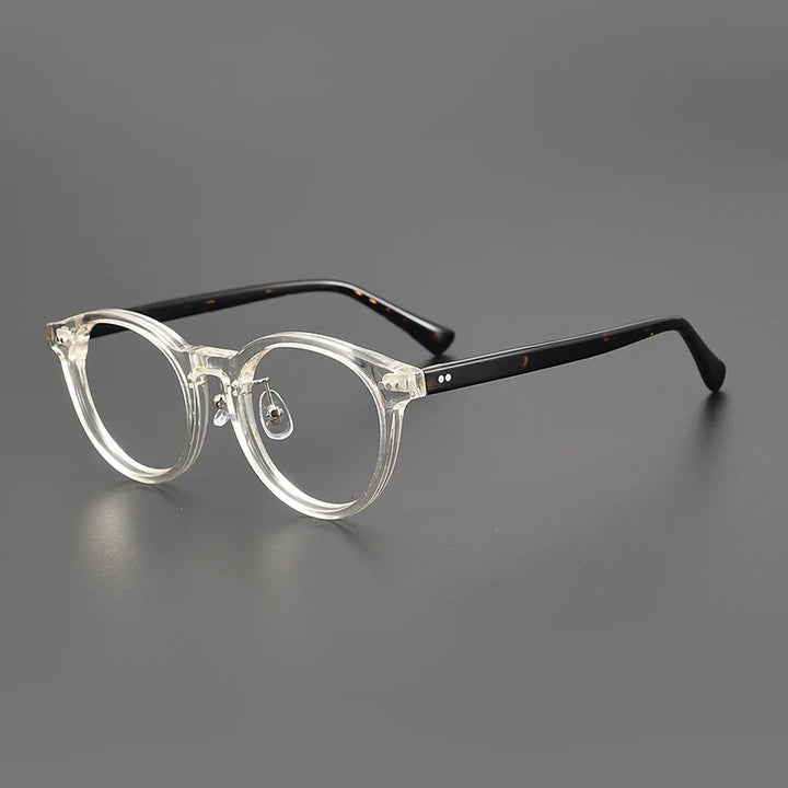 Black Mask Unisex Full Rim Round Acetate Eyeglasses 798615