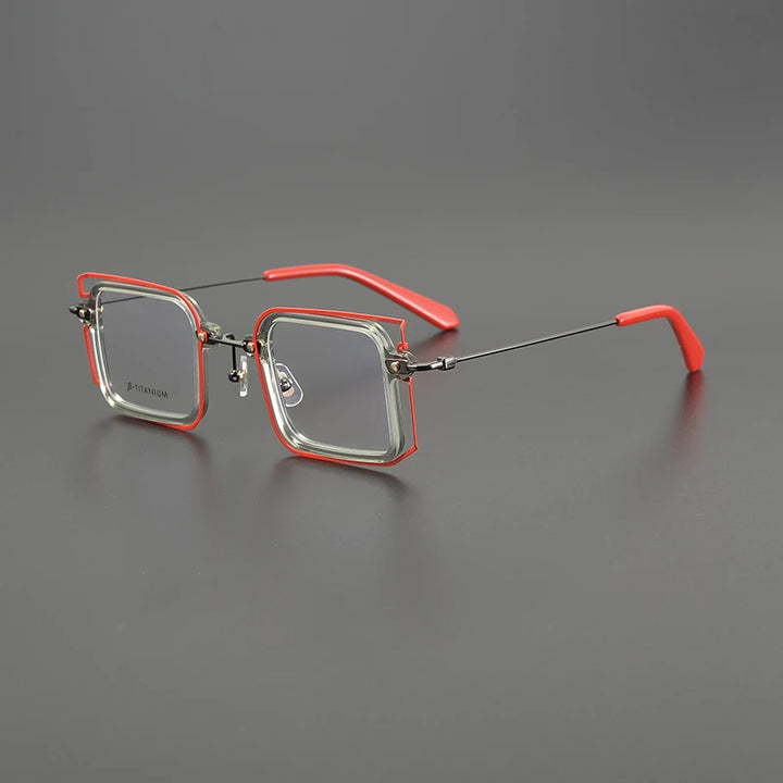 Nobler Unisex Full Rim Square Titanium Acetate Eyeglasses H099 Full Rim Nobler C6