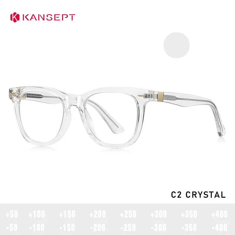 Kansept Unisex Full Rim Square Tr 90 Alloy Reading Glasses 442230