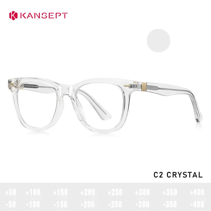 Kansept Unisex Full Rim Square Tr 90 Alloy Reading Glasses 442230