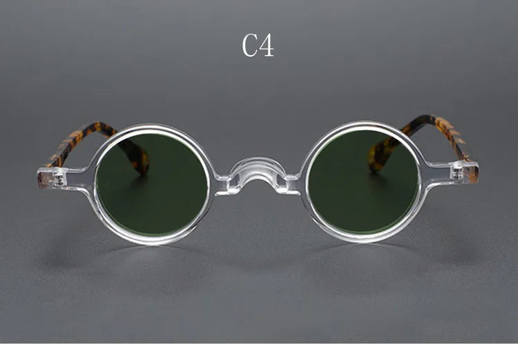 Yujo Unisex Full Rim Small Round Acetate Polarized Sunglasses 2534 Sunglasses Yujo C4 CHINA