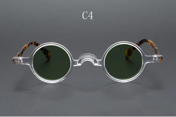 Yujo Unisex Full Rim Small Round Acetate Polarized Sunglasses 2534 Sunglasses Yujo C4 CHINA