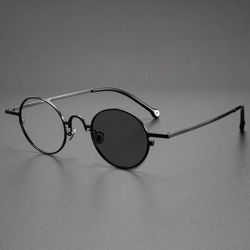 Kocolior Unisex Full Rim Small Round Titanium Hyperopic Reading Glasses K080 Reading Glasses Kocolior