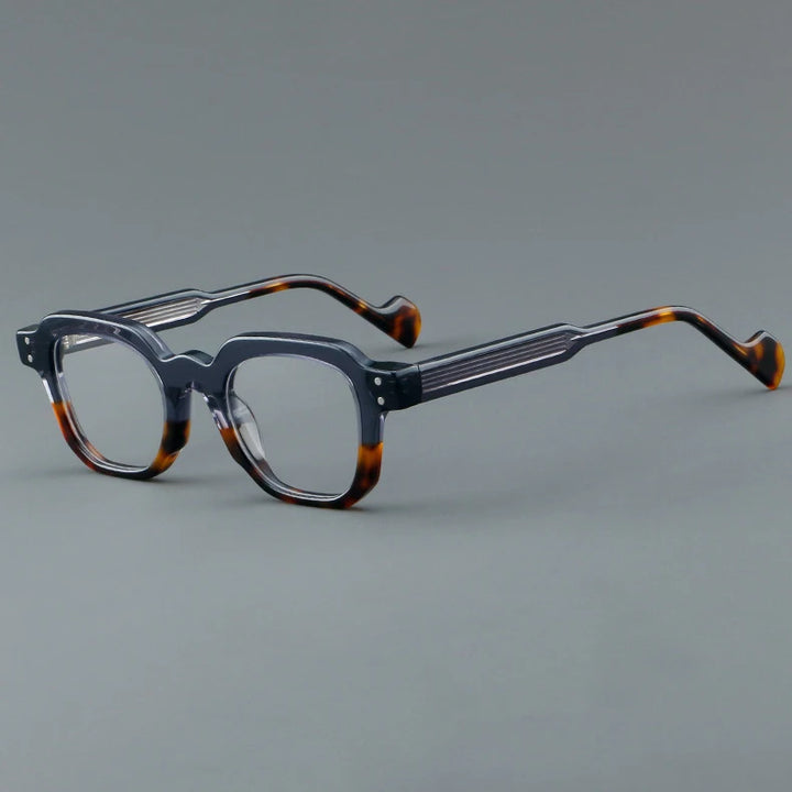 CCspace Unisex Full Rim Square Acetate Eyeglasses 57287 Full Rim CCspace Grey