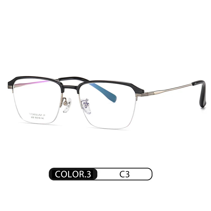 Hotochkin Mens Semi Rim Square Titanium Yj2032 Semi Rim Hotochki C3