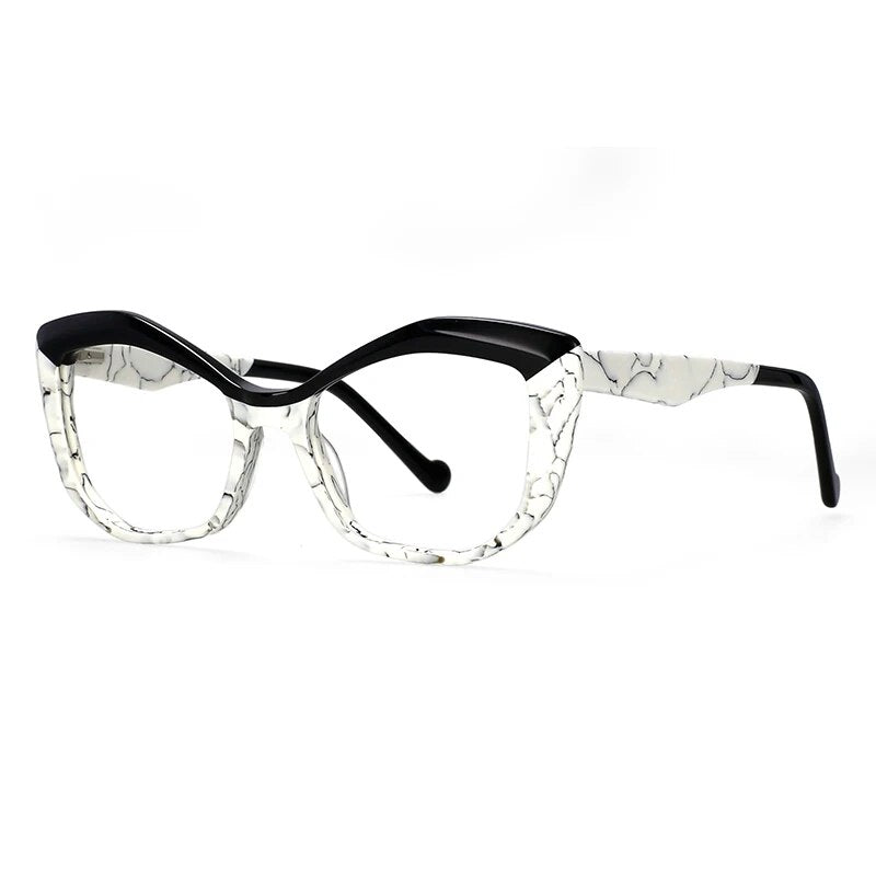 CCspace Unisex Full Rim Square Acetate Eyeglasses 57003 Full Rim CCspace white China