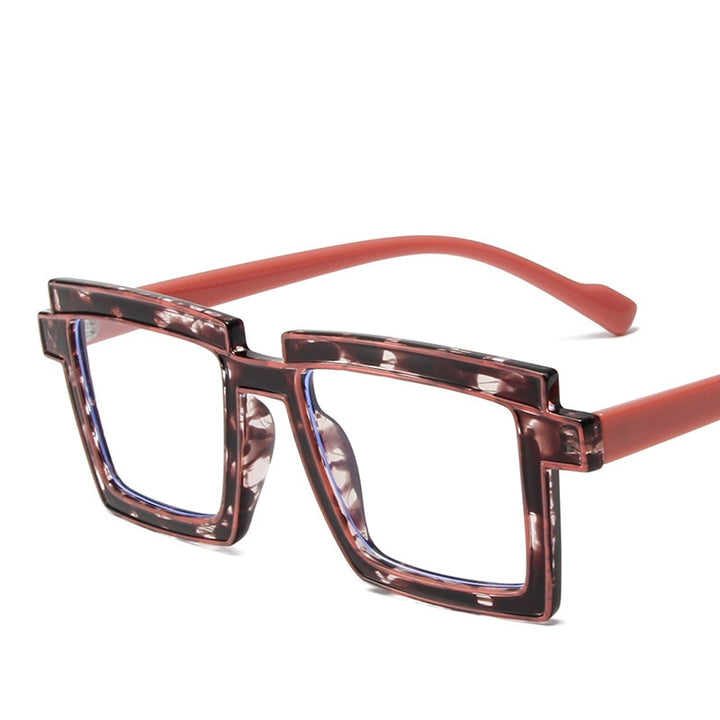 CCspace Unisex Full Rim Square Tr 90 Titanium Eyeglasses 56791 Full Rim CCspace C4Flower