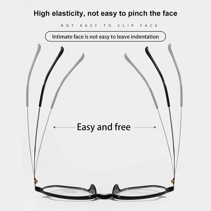 Vicky Women's Full Rim Flat Top Polygon Ultem Steel Reading Glasses 4250 Reading Glasses Vicky