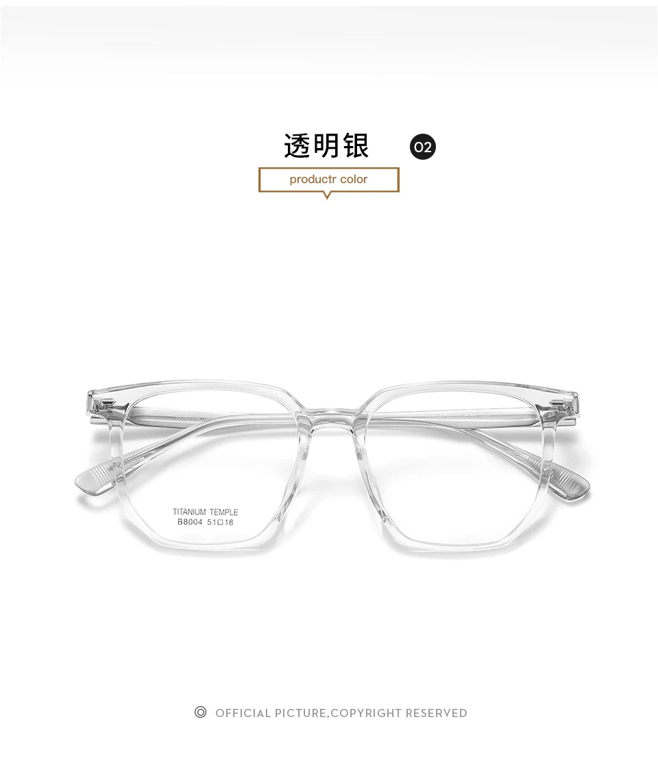 Reven Jate Unisex Full Rim Square Plastic Eyeglasses 8004 Full Rim Reven Jate