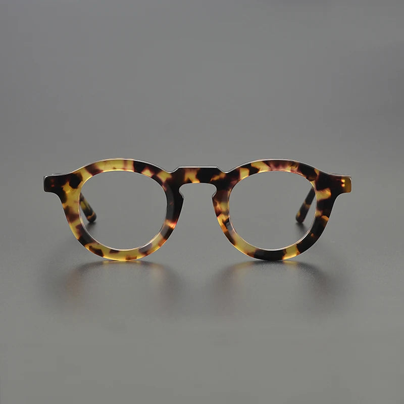 Black Mask Full Rim Round Thick Acetate Eyeglasses 23107 Full Rim Black Mask