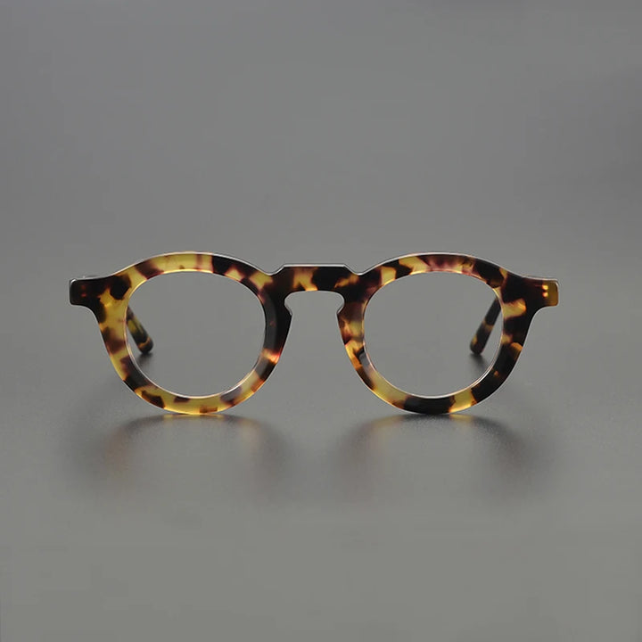 Black Mask Full Rim Round Thick Acetate Eyeglasses 23107 Full Rim Black Mask