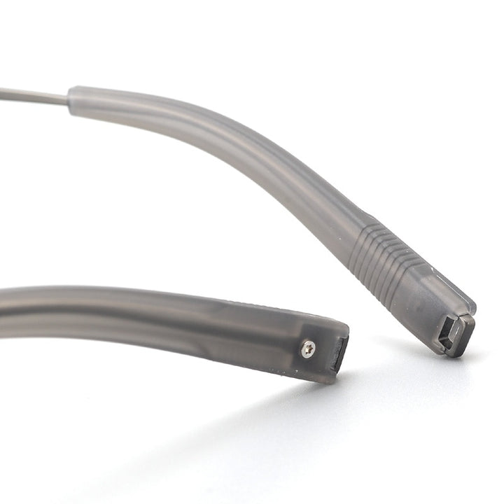 Muzz Men's Full Rim Square Titanium Acetate Eyeglasses 8827 Full Rim Muzz