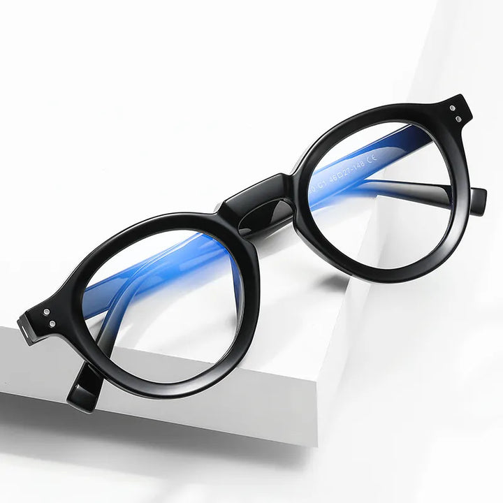 Kocolior Unisex Full Rim Round Acetate Hyperopic Reading Glasses 2090 Reading Glasses Kocolior