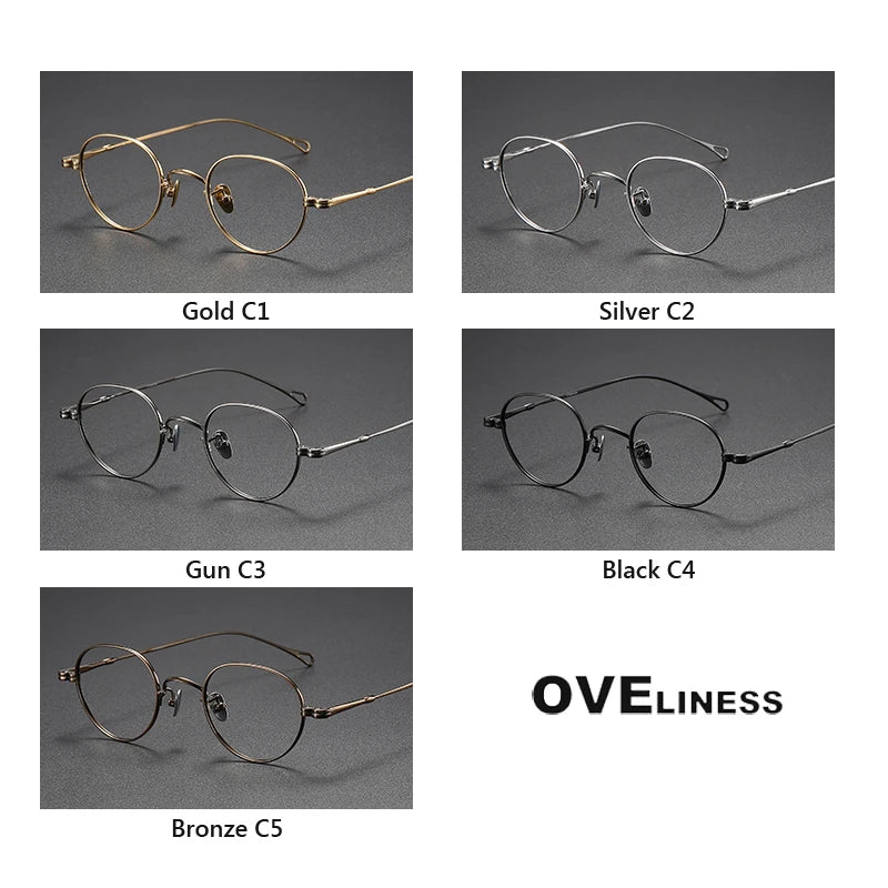 Oveliness Unisex Full Rim Oval Titanium Eyeglasses M002 Full Rim Oveliness