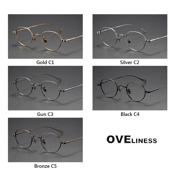 Oveliness Unisex Full Rim Oval Titanium Eyeglasses M002 Full Rim Oveliness