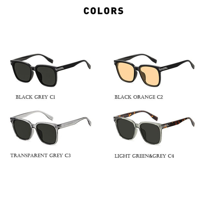 Zirosat Unisex Full Rim Square Alloy Acetate Sunglasses LY2229 Sunglasses Zirosat