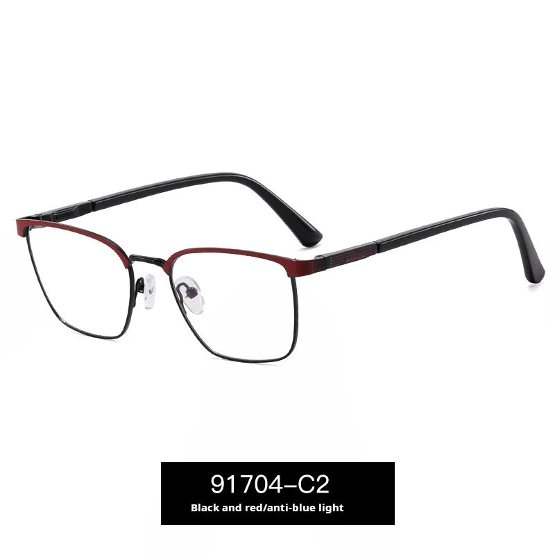 Momoja Women’s Full Rim Square Alloy Spring Hinge Eyeglasses 91704