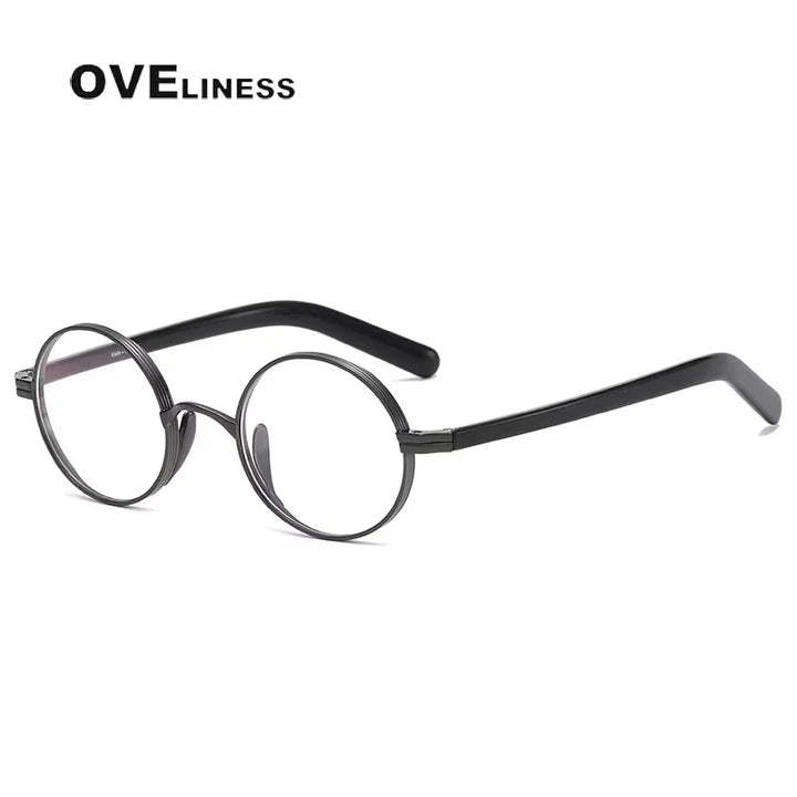 Oveliness Women's Full Rim Round Titanium Eyeglasses 91101