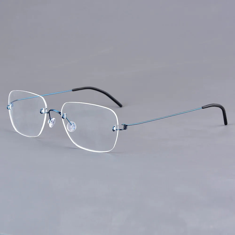Aimee Women's Rimless Square Screwless Titanium Eyeglasses 72487