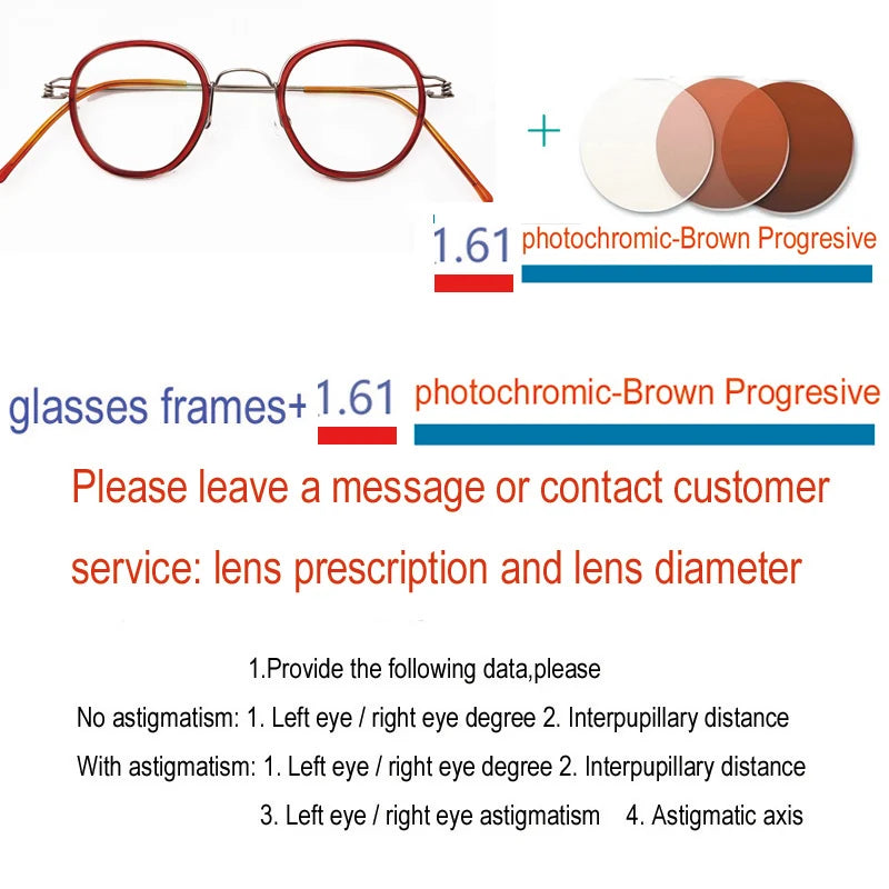 Yujo Unisex Full Rim Polygon Steel Acetate Custom Eyeglasses 614150