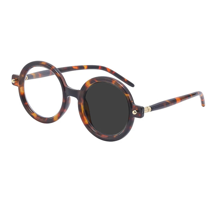 Kocolior Unisex Full Rim Round Acetate Hyperopic Reading Glasses 86602 Reading Glasses Kocolior