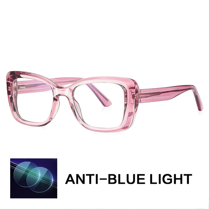 Gatenac Women's Full Rim Square Tr 90 Titanium Reading Glasses Gxy2147