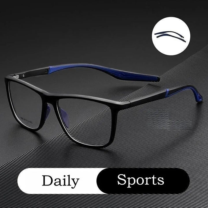 Yimaruili Men's Full Rim Square Tr 90 Sport Eyeglasses Y1230d Full Rim Yimaruili Eyeglasses   