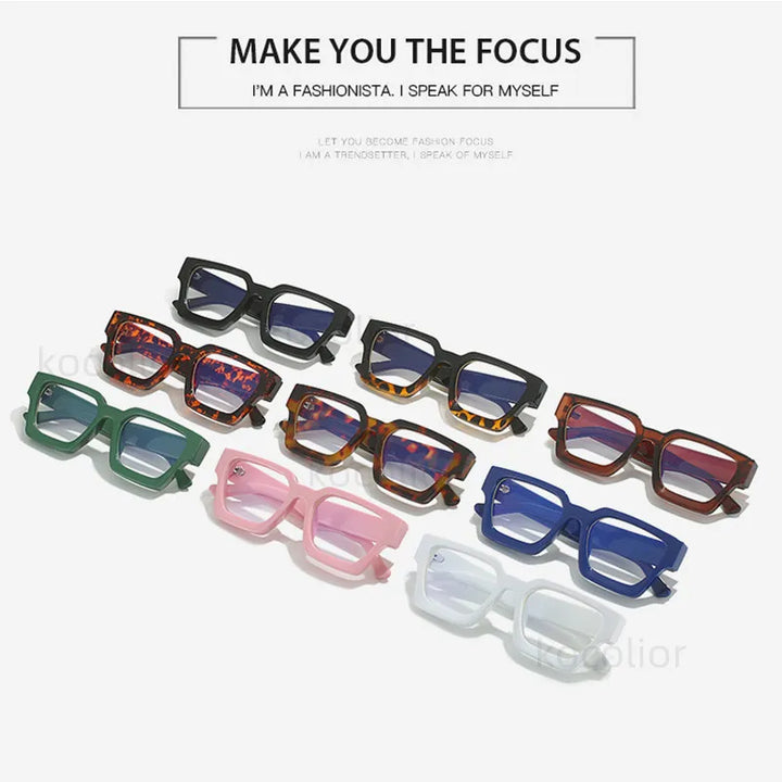 Kocolior Unisex Full Rim Square Acetate Hyperopic Reading Glasses 229402 Reading Glasses Kocolior
