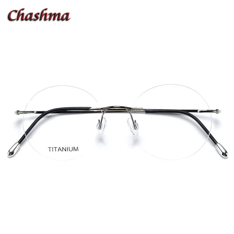 Chashma Ochki Women's Rimless Round Titanium Eyeglasses 16012