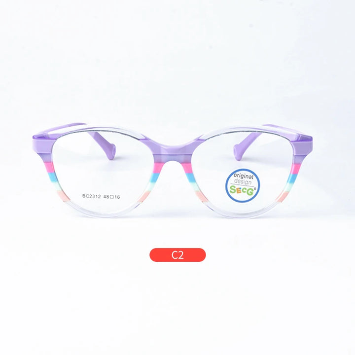 Secg Unisex Children's Full Rim Round Tr 90 Silicone Eyeglasses 262312