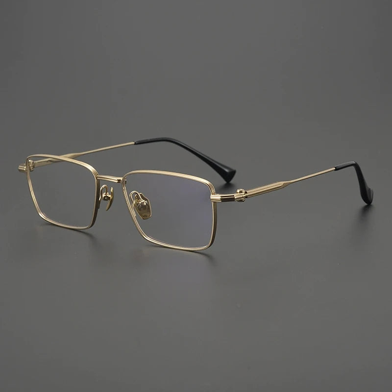 Gatenac Unisex Full Rim Wide Square Titanium Eyeglasses Gxyj4007