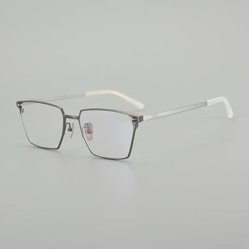 Aror Men's Full Rim Polygon Square Brow Line Titanium Eyeglasses 76008