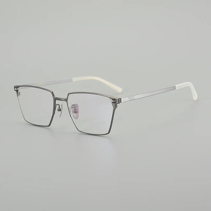 Aror Men's Full Rim Polygon Square Brow Line Titanium Eyeglasses 76008