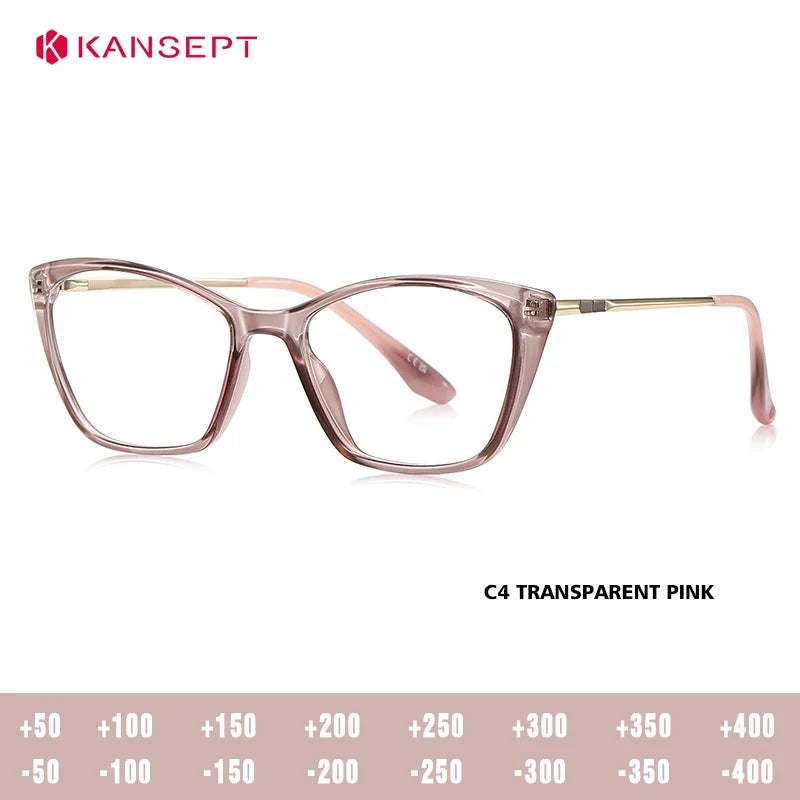 Kansept Women's Full Rim Square Tr 90 Alloy Reading Glasses 62208