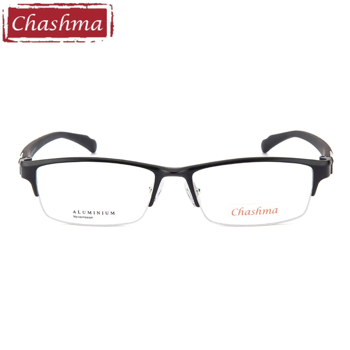 Chashma Men's Semi Rim Wide Square Alloy Eyeglasses 6177 Semi Rim Chashma