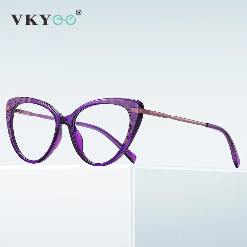 Vicky Women's Full Rim Tr 90 Stainless Steel Cat Eye Reading Glasses 2110 Reading Glasses Vicky   