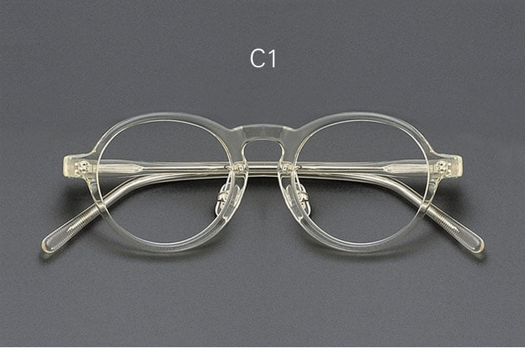 Yujo Unisex Full Rim Round Acetate Eyeglasses 421946 Full Rim Yujo C1 China 